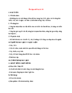 Giáo án Ôn tập cuối học kì II (2024) Ngữ văn 11 Chân trời sáng tạo