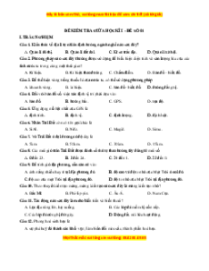 Đề thi giữa kì 1 Địa lý 10 Kết nối tri thức (đề 1)
