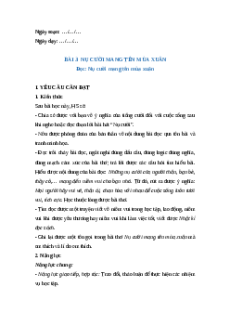 Giáo án Bài 3: Nụ cười mang tên mùa xuân Tiếng Việt lớp 5 Chân trời sáng tạo