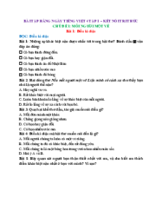 Bài tập hàng ngày Tiếng việt lớp 4 Kết nối tri thức