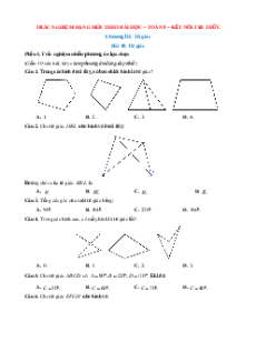 Trắc nghiệm Toán 8 KNTT Chương 3 (có đúng sai, trả lời ngắn)