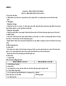 Giáo án Bài 11 Công nghệ lớp 4 Cánh diều: Đồ chơi dân gian