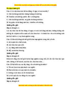 Trắc nghiệm tổng hợp Chương 13 Địa Lí 10 Kết nối tri thức