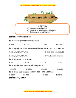 Bài tập cuối tuần Toán lớp 3 Tuần 20 Kết nối tri thức (có lời giải)