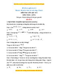 Đề thi giữa kì 1 Toán 6 Kết nối tri thức (Đề 5)