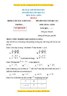 Đề thi cuối kì 2 Toán 8 Kết nối tri thức (Đề 10)