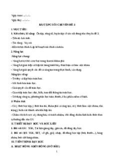 Giáo án Bài tập cuối chuyên đề 3 Toán 12 Kết nối tri thức