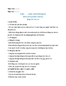 Giáo án Cuộc gặp gỡ tình cờ Ngữ Văn 12 Chân trời sáng tạo