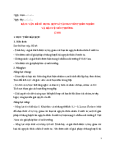 Giáo án Bài 5 Địa lí 12 Chân trời sáng tạo (2024): Vấn đề sử dụng hợp lí tài nguyên thiên nhiên