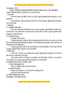 Giáo án Bài 12 Công nghệ 8 Chân trời sáng tạo: Ngành nghề phổ biến trong lĩnh vực kĩ thuật điện