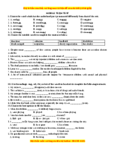 Bài tập Middle term test Tiếng Anh 10 - Bùi Văn Vinh