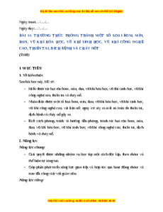 Giáo án GDQP 10 Bài 11 (Cánh diều): Thường thức phòng tránh một số loại bom, mìn, đạn, vũ khí hóc học, vũ khí sinh học, vũ khí công nghệ cao, thiên tai, dịch bệnh và cháy nổ