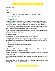 Giáo án Em ôn lại những gì đã học Toán lớp 4 Cánh diều