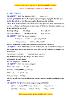 Chuyên đề, các dạng bài tập Hóa 11 (sách mới) năm 2023 có đáp án
