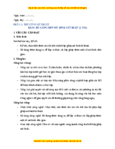 Giáo án Bài 6 Công nghệ lớp 4 Chân trời sáng tạo: Bộ lắp ghép mô hình kĩ thuật