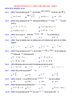 Đề thi giữa kì 2 Toán 10 trường THPT Lương Thế Vinh - TP Hồ Chí Minh năm 2022-2023