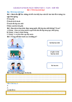 Bài tập hàng ngày Tiếng Việt lớp 2 Kết nối tri thức (cả năm)