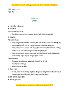 Giáo án Tuần 26 HĐTN lớp 4 Cánh diều