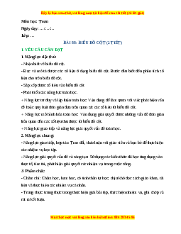 Giáo án Biểu đồ cột Toán lớp 4 Cánh diều