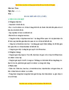 Giáo án Biểu đồ cột Toán lớp 4 Cánh diều