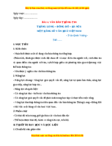 Giáo án Văn bản thông tin (2024) Cánh diều