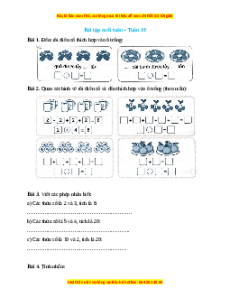 Bài tập cuối tuần Toán lớp 2 Tuần 19 Cánh diều (có lời giải)
