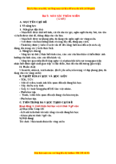 Giáo án Bài 5: Màu sắc trăm miền (2024) Kết nối tri thức