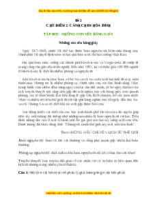 Trắc nghiệm Chủ điểm 2 Tiếng việt lớp 5: Cánh chim hòa bình