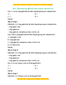 Trắc nghiệm Bài 8: Ứng dụng công nghệ hiện đại trong sản xuất phân bón Công nghệ 10 Cánh diều