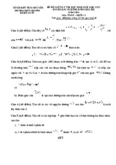 Đề thi HSG Toán 11 Trường THPT Chuyên Thái Nguyên