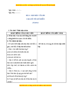 Giáo án Kho báu của em Tiếng Việt lớp 4 Cánh diều