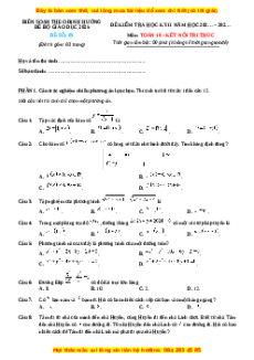 Đề thi Toán 10 Cuối kì 2 Kết nối tri thức cấu trúc mới (Đề 3)