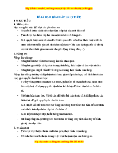 Giáo án Đạo hàm cấp hai Toán 11 Cánh diều