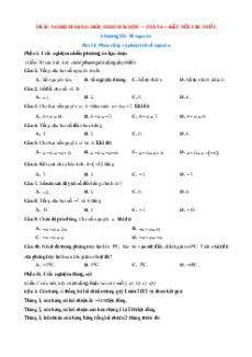 Trắc nghiệm Toán 6 KNTT Chương 3 (có đúng sai, trả lời ngắn)