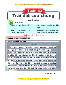Bài tập cuối tuần Tiếng việt lớp 3 Tuần 33 Kết nối tri thức (có lời giải)