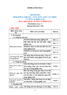 Giáo án Chuyên đề Sinh học 11 Chân trời sáng tạo