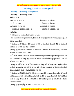 Giải Sgk Toán lớp 3 Bài 24: So sánh các số có năm chữ số (Chân trời sáng tạo)