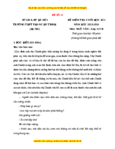 Đề thi cuối kì 1 Ngữ văn 11 Cánh diều - Đề 11