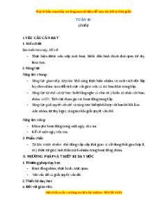 Giáo án Tuần 10 HĐTN lớp 4 Cánh diều
