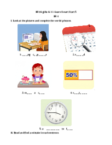 Đề thi giữa kì 1 Tiếng Anh lớp 5 i-Learn Smart Start (Đề 4)