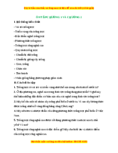 Lý thuyết Công nghệ 7 Chân trời sáng tạo Ôn tập chương 1 và chương 2