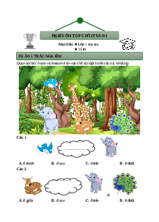 Bài tập cuối tuần Toán lớp 1 Tuần 1 Chân trời sáng tạo (có lời giải)