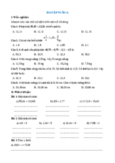 Bài tập cuối tuần Toán 5 Tuần 11 (có lời giải)
