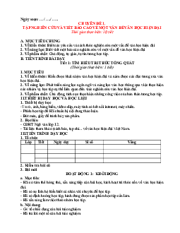 Giáo án Chuyên đề Ngữ văn 12 Kết nối tri thức