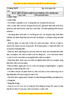 Giáo án Một số hợp chất quan trọng của nitrogen Hóa học 11 Cánh diều