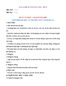 Giáo án Văn học - lịch sử tâm hồn (2024) Kết nối tri thức