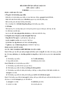 Đề cương Giữa kì 2 GDCD 6 Chân trời sáng tạo (có lời giải)
