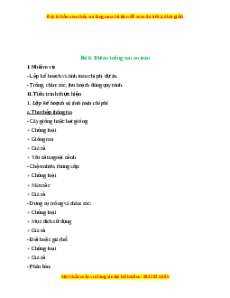 Lý thuyết Bài 6: Dự án trồng rau an toàn