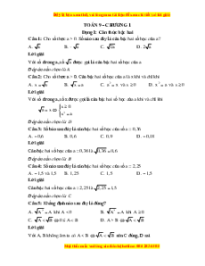 Bài tập trắc nghiệm Toán 9 (ôn thi vào 10)