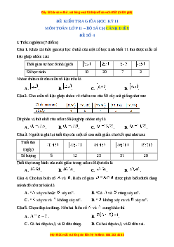 Đề thi giữa kì 2 Toán 11 Cánh diều (Đề 4)